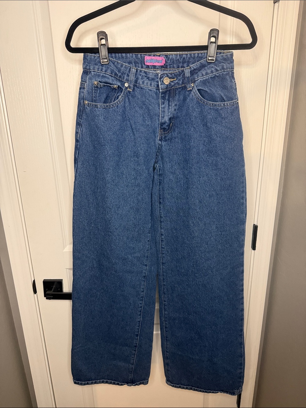 Edikted High-Rise Wide Leg Denim Jeans - Blue